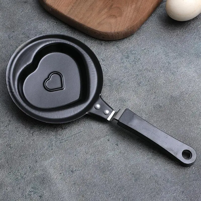 

Heart Shaped Skillet Household Morning Omelette Pans With Heat-insulated Handle For Induction Cooker And Stove Frying Pans