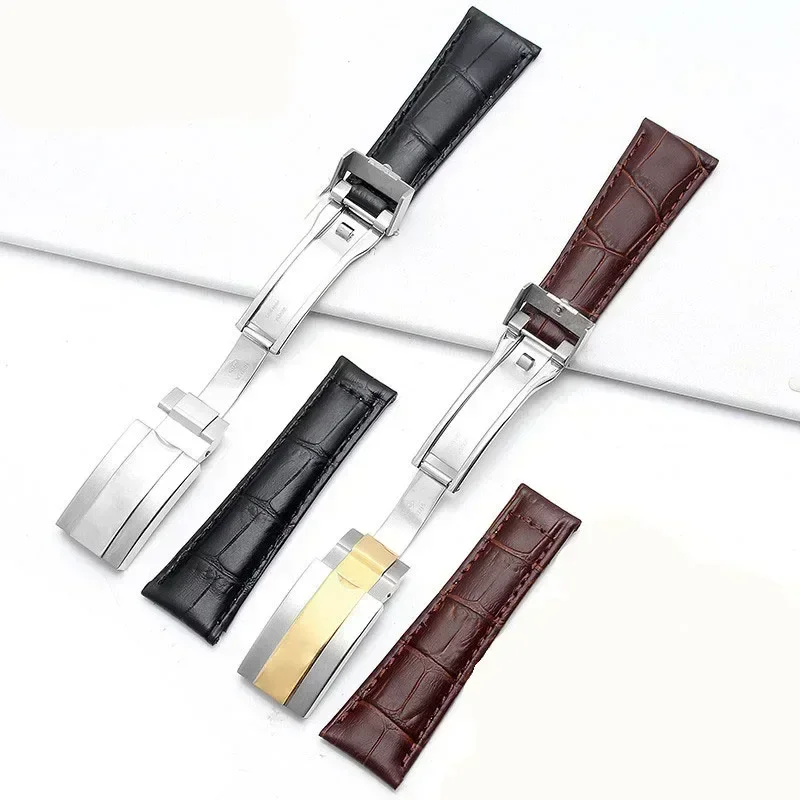 Ремешок кожаный для часов сменный спортивный браслет Rolex Submariner Series мужские и