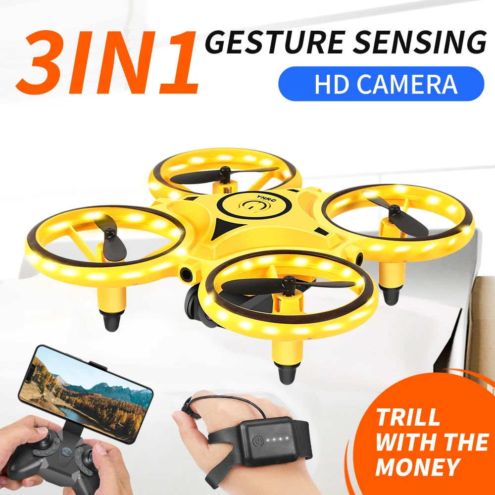 

Remote Control Drone Smart Watch Remote Sensing Gesture Aircraft Altitude Hold Gravity Sensing Quadcopter Children's Toy Gift