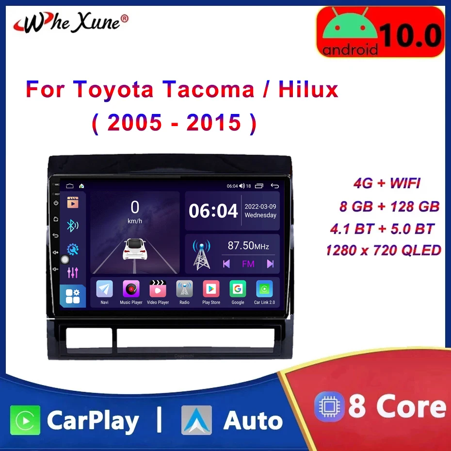 

2 Din Car Radio Vehicle-mounted Multimedia Video Player GPS Navigation Auto Carplay Android For Toyota Tacoma 2 HILUX 2005-2015