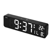 digital alarm clock temperature date dual alarms voice control electronic table clock snooze wall led clocks for living room