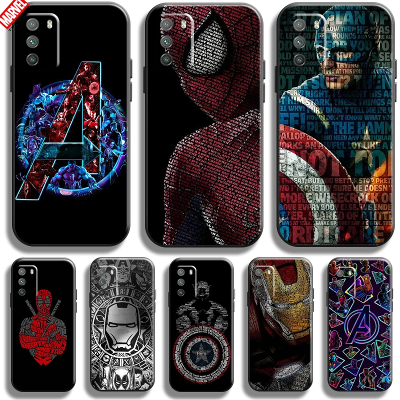 

Marvel Avengers Phone Case For Xiaomi Poco M3 M3 Pro 5G Silicone Cover Black Bumper Back Ultra-Thin