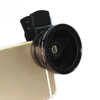 2 in 1 lens universal clip 37mm mobile phone lens professional 0 45x 49uv super wide angle macro hd lens for iphone android