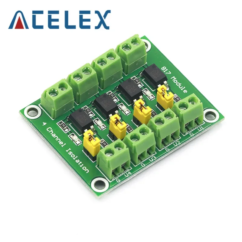 

Изоляционная плата PC817 3,6-30 в 2 4 канальная оптопара, модуль преобразователя Напряжения, фотоэлектрический изолированный модуль 817