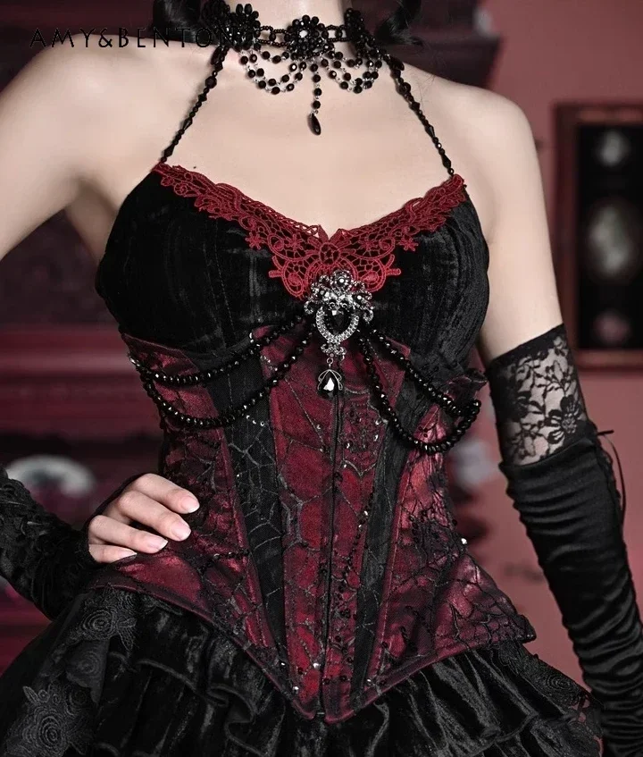 Женский бархатный топ в стиле Харадзюку