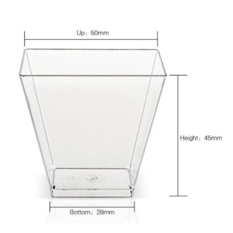 Упаковка Из 25 Одноразовых Десертных Стаканчиков 60 Мл Пластиковая Стандартная