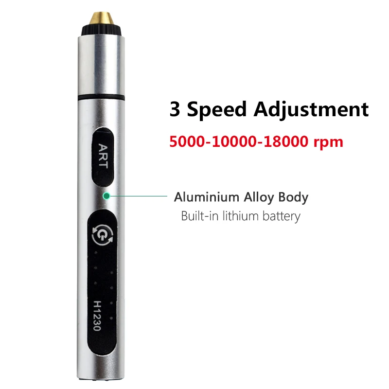 Фото Беспроводной Вращающийся набор инструментов 4,2 в USB, деревообрабатывающая гравировальная ручка «сделай сам» для ювелирных изделий, металла... №4