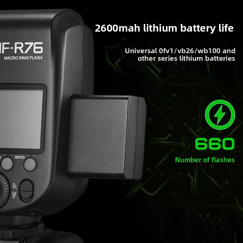 Фото MF-R76 Подходит для высокоскоростной синхронной вспышки Canon, Nikon, Sony, Fuji Macro Oral Ring №3