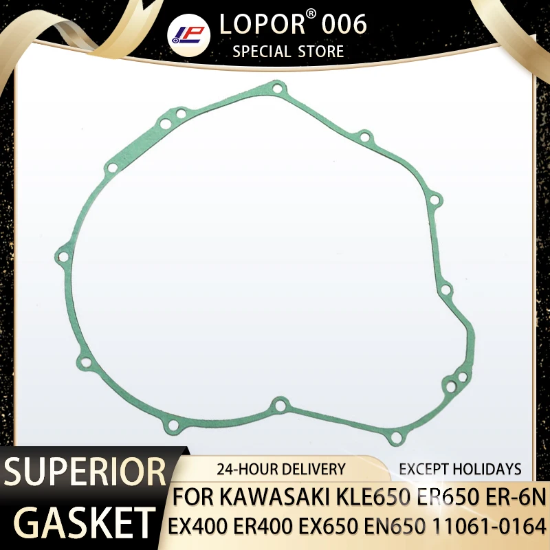 

Motorcycle Engine Crankcase Clutch Cover Seal Gasket For Kawasaki KLE650 ER650 ER6N Z650 EX400 ER400 EX650 EN650 11061-0164