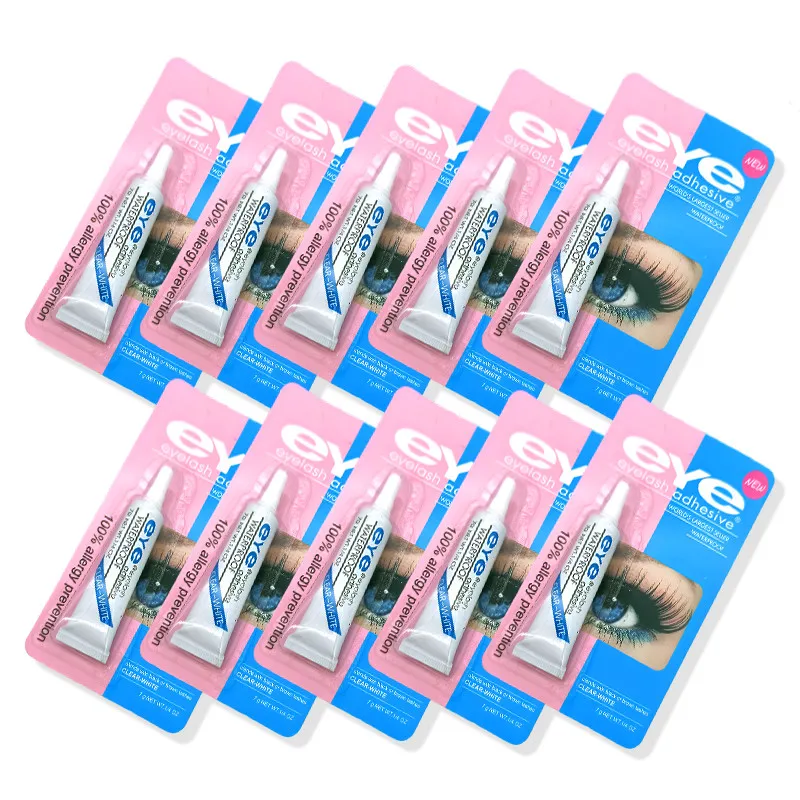 

Wholesale Waterproof Eyelash Glue Makeup Tools Strong Professional False EyeLash Glue Adhesive 7g-10/30/50/100 pcs