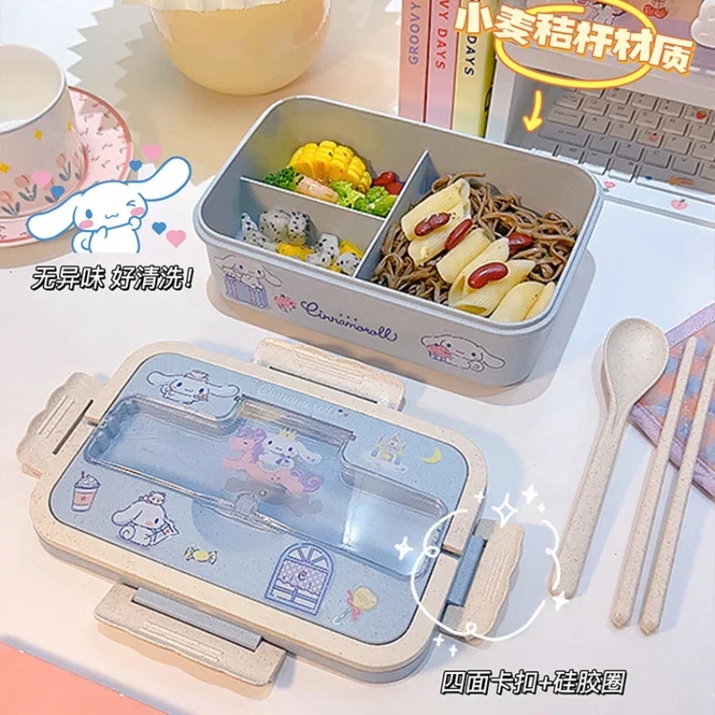 Sanrio Kuromi My Melody Ланч-бокс Cinnamoroll Студенческое отделение Экологичная коробка для