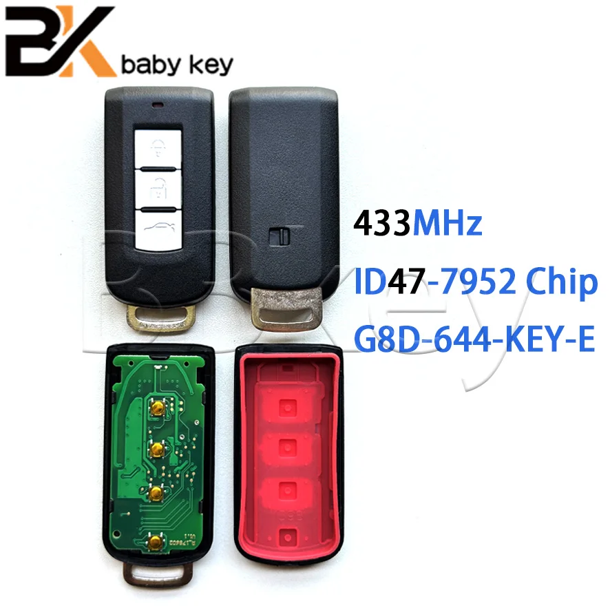 

Пульт дистанционного управления BB KeySmart 3BTN 433 МГц ID47 для Mitsubishi Lancer Outlander ASX G8D-644M-KEY-E/Montero L200 GHR-M004