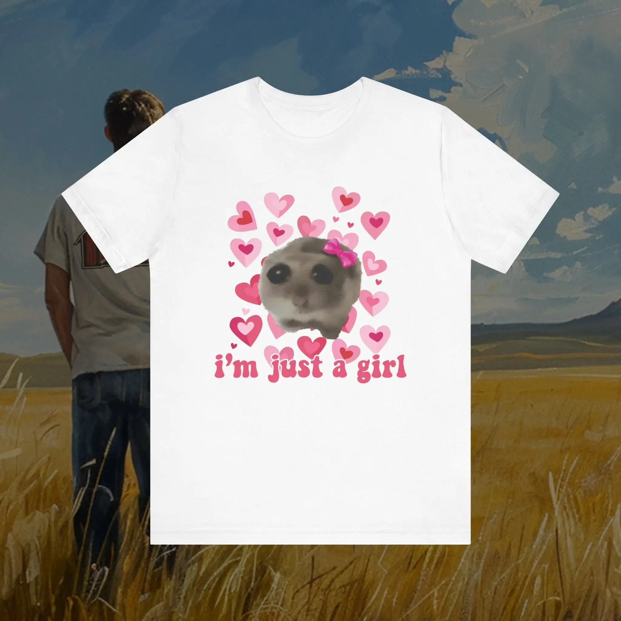 Забавная Женская футболка Я просто девушка с мемом Gen Z биполярная женская