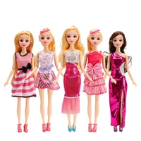 kieka 4pcs clothes for barbie doll kids toy family playset casual wear princess dress top and lifestyle doll accessories