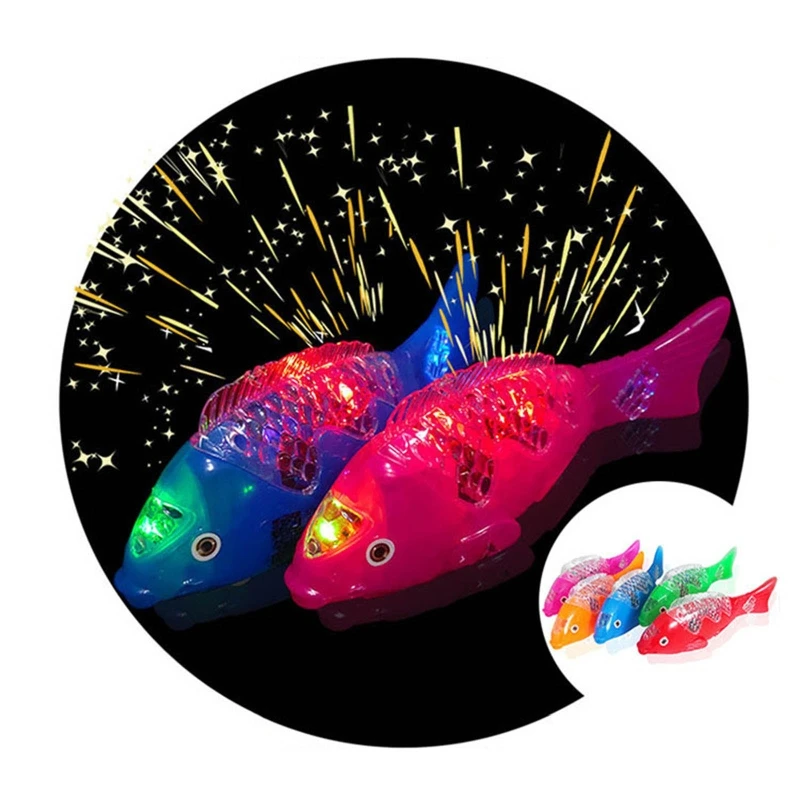 

1Pc LED Flash Fish Electronic Projection Fish Lantern for Toddlers 3 4 5 Party Holiday Atmosphere Props Kids Summer Gift Toy