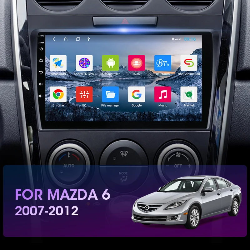 vtopek 9 4gwifi android car radio multimedia player navigation gps for mazda 6 rui wing 2007 2012 head unit 2 din support bose free global shipping