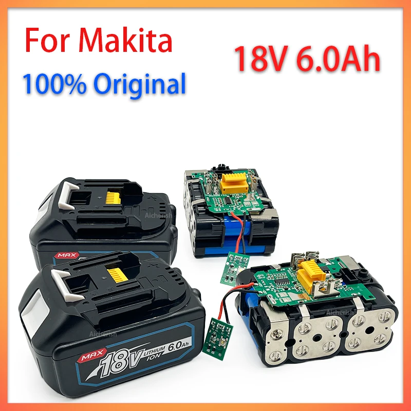 

Аккумуляторная батарея для Makita, литий-ионный аккумулятор для электроинструментов, 18 в, 6,0 Ач, замена батареи LXT, BL1860B, BL1860, BL1850, BL1850B