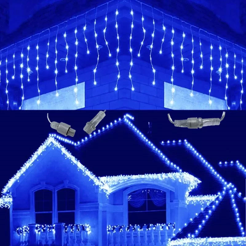 

NEW Fairy Curtain String Light Waterfall Lights with 8 Modes Controller for Indoor Outdoor Patio Wedding Christmas Party Holiday