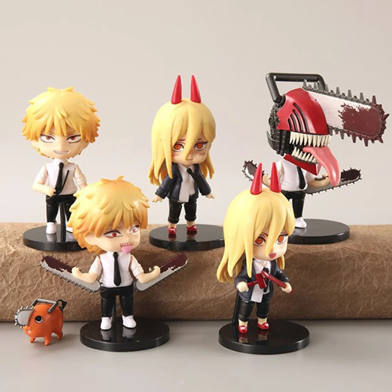 

1 шт. Q версия 9,8 см аниме фигурка человека-бензопилы погата Питание Электрические времена кавайная фигурная модель из ПВХ кукла игрушки укра...