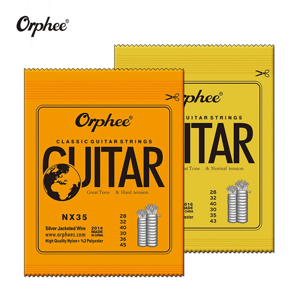 

Orphee Classical Guitar Strings NX35/NX36 6 Strings Silver Plated Nylon Guitarra Strings Classical Guitar Parts & Accessories
