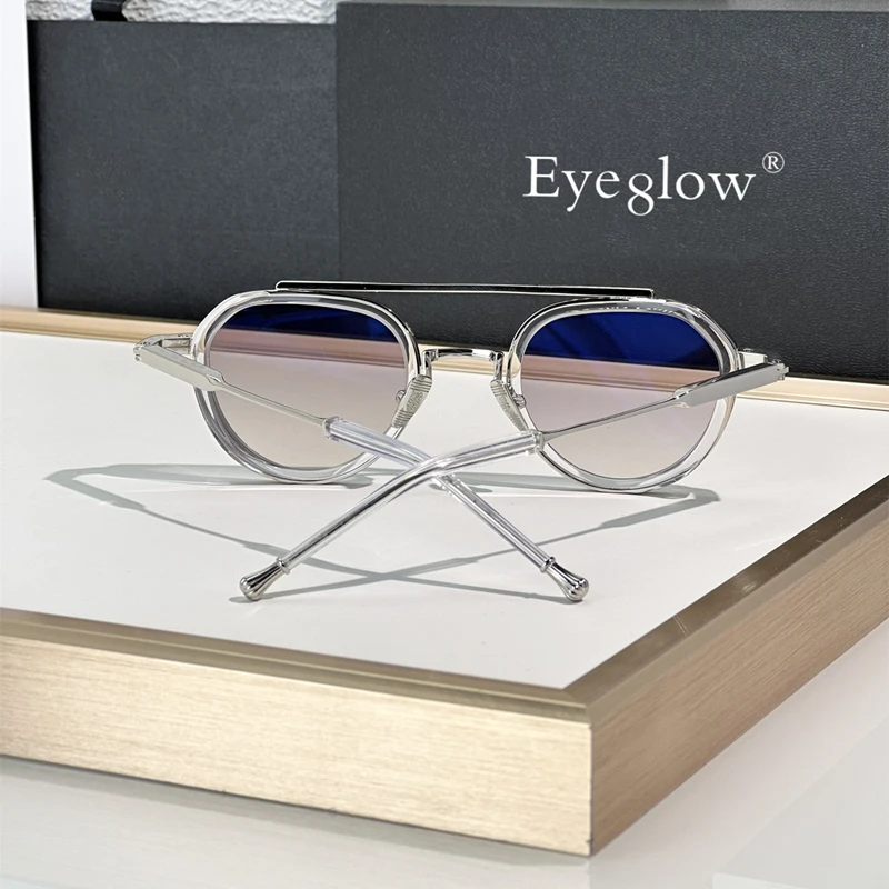 Очки солнцезащитные мужские овальные в стиле ретро с защитой UV400