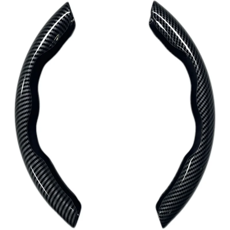 

Чехол на руль автомобиля, универсальный автомобильный чехол 38 см из углеродного волокна, нескользящий чехол для карт, защитный чехол для ручки рулевого колеса автомобиля