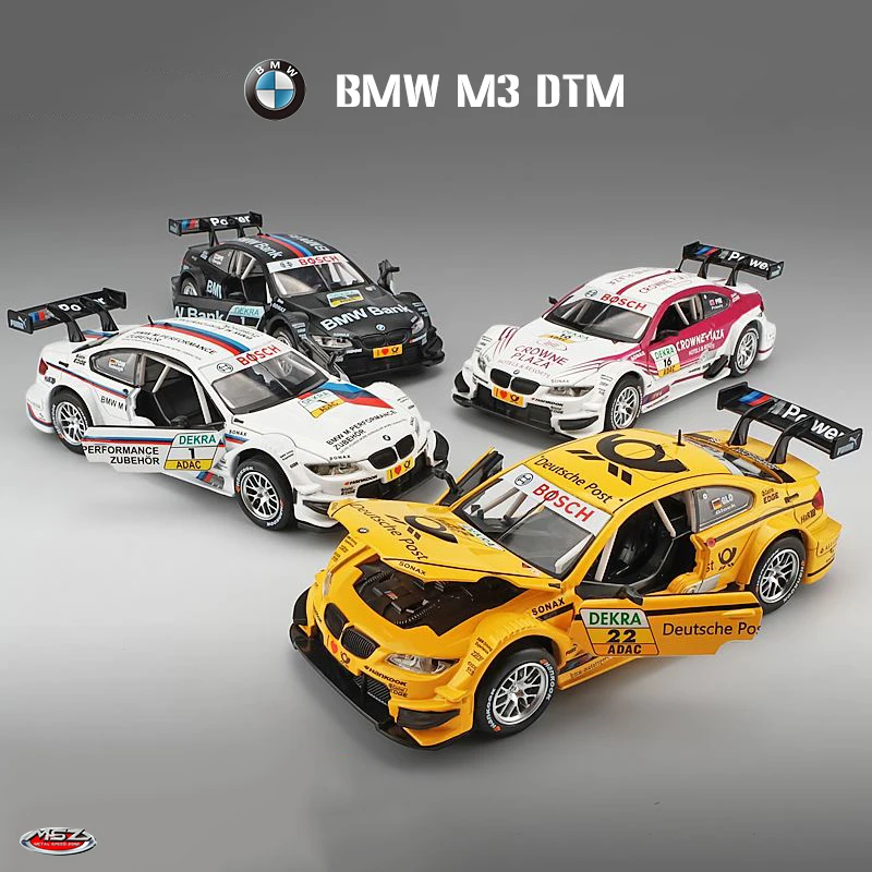 

MSZ 1:32 BMW M3 DTM Z4 GT3 Sound And Light Model Diecast Metal Vehicle Pull Back Car Simulation Collection Childrens Toy Gift