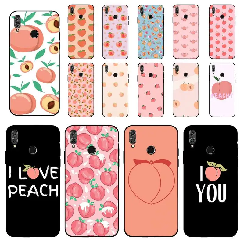 

FHNBLJ Cute Peach Phone Case for Huawei Honor 10 i 8X C 5A 20 9 10 30 lite pro Voew 10 20 V30