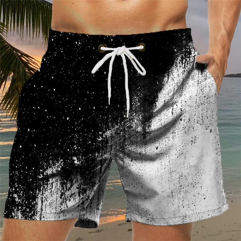 

3D Print shorts Fashionable cool kittens summer muscle men's seaside surf board loose casual sports pants