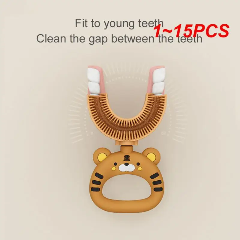 

1-15 шт., детская Силиконовая зубная щётка