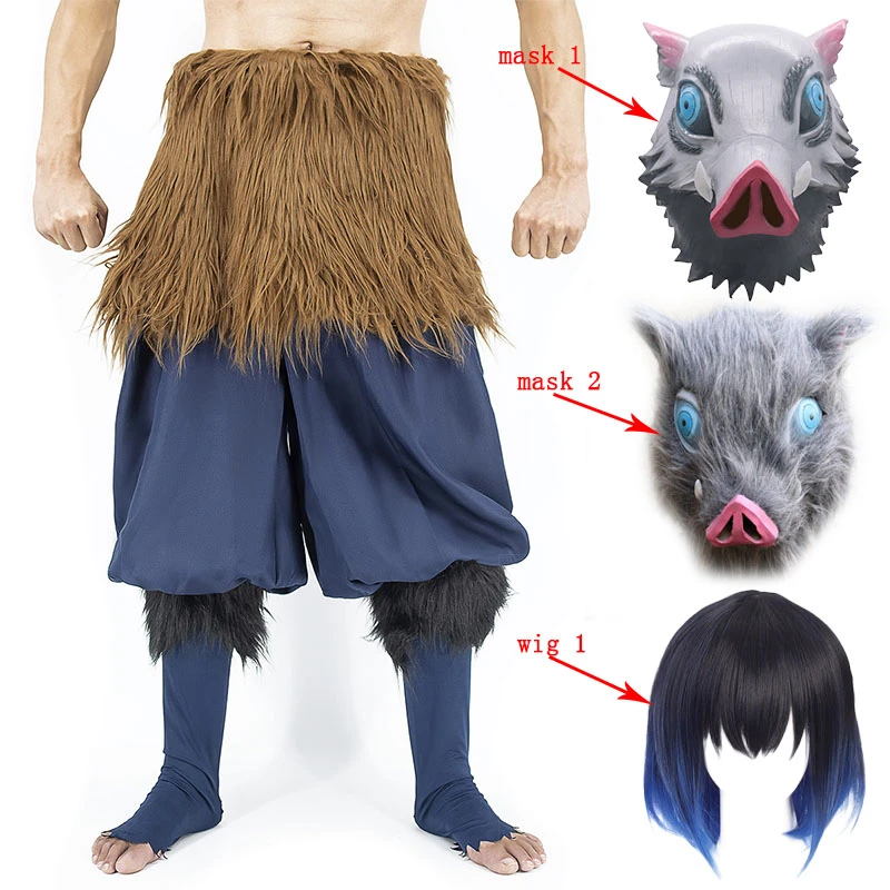 

Костюм для косплея из аниме «рассекающий демонов», киметасу но айба хашибира, иносукэ, маска свиньи, штаны, наряд на Хэллоуин, карнавальные к...