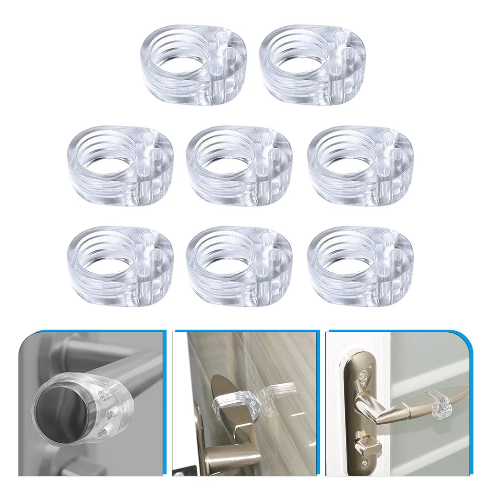 

Door Wall Knob Protector Handle Bumper Stopper Clear Anti Collision Ring Cover Stop Coverstransparent Child Self Handles Knobs