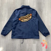 human made jacket mens womens high quality hot dog three dimensional embroidered loose jacket human made casual coat