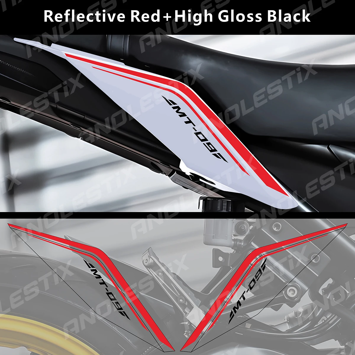

Светоотражающие наклейки AnoleStix для мотоцикла, набор наклеек под обтекателем сиденья для YAMAHA MT09 MT-09 SP 2017 2018 2019 2020