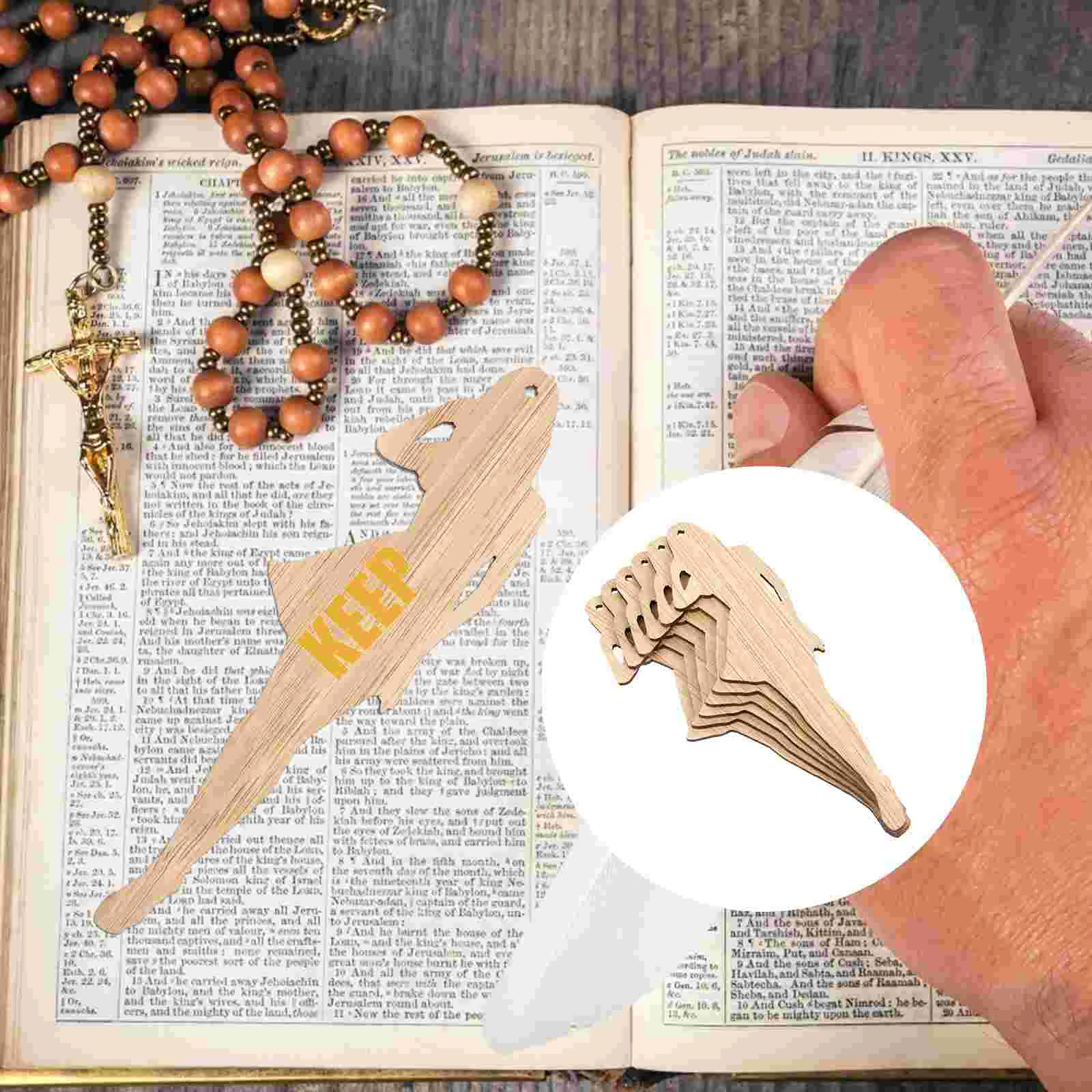 

6Pcs Bookmarks Creative Useful Chic DIY Bookmarks Blank Bookmarks for Gift