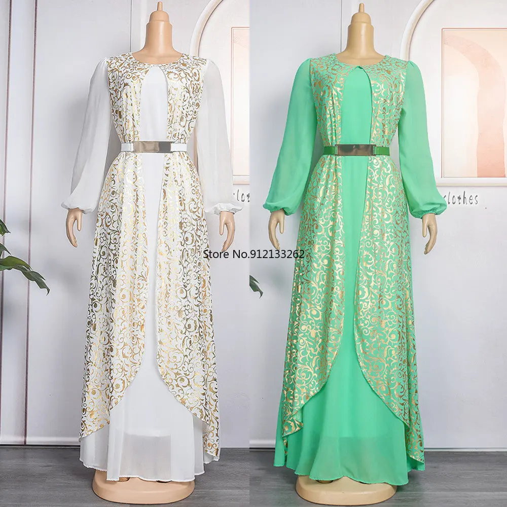 African Maxi Dresses For Women Abaya 2023 Dashiki Patchwork Pleated African Clothes Big Size Africa Clothing Christmas Robe