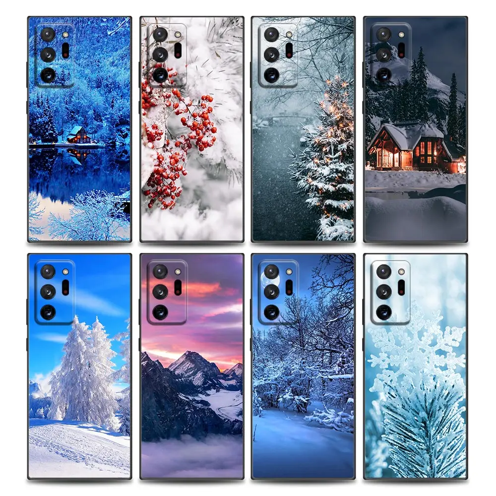 

Covers Landscape Winter Light Snow Phone Case for Samsung Note 8 9 Note 10 M11 M12 M30s M32 M21 M51 F41 F62 M01 Soft Silicone