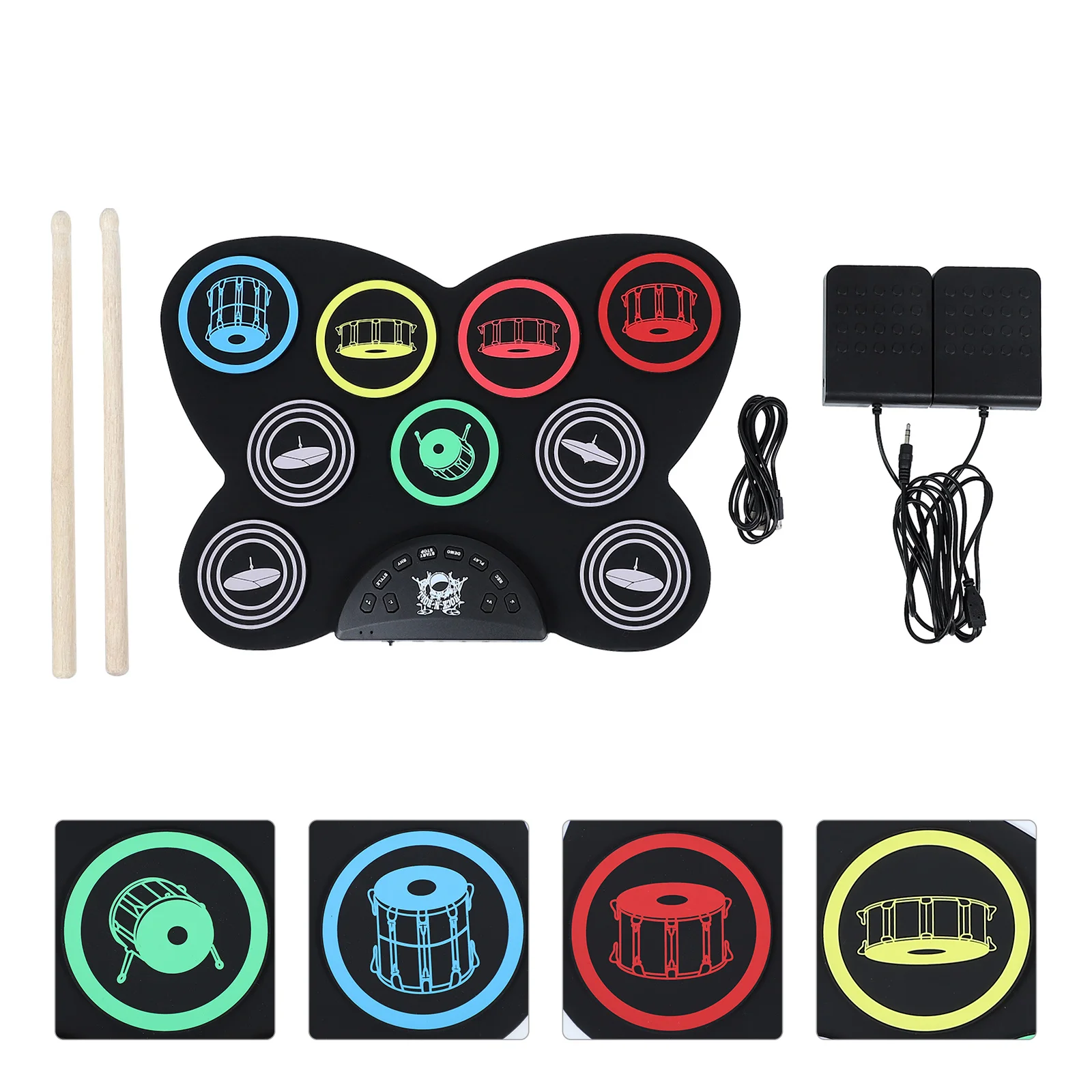 

1Set Children Musical Instrument Funny Electronic Drum Educational Plaything