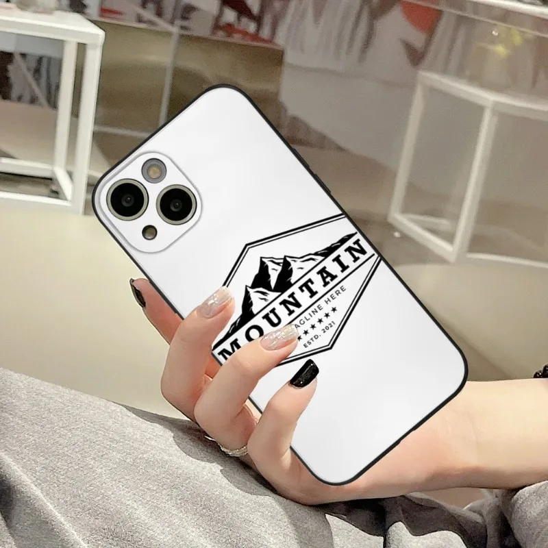 Landscape Stamp Label  Phone Case FOR IPhone 14 13 11 12 Pro 8 7 Plus X 13 Pro MAX XR XS MINI Black Covers