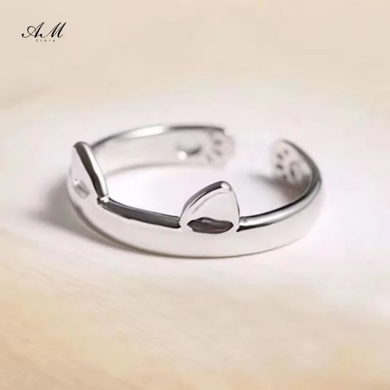 1 шт. регулируемые Мультяшные кольца в виде маленькой кошки котенка животного лап