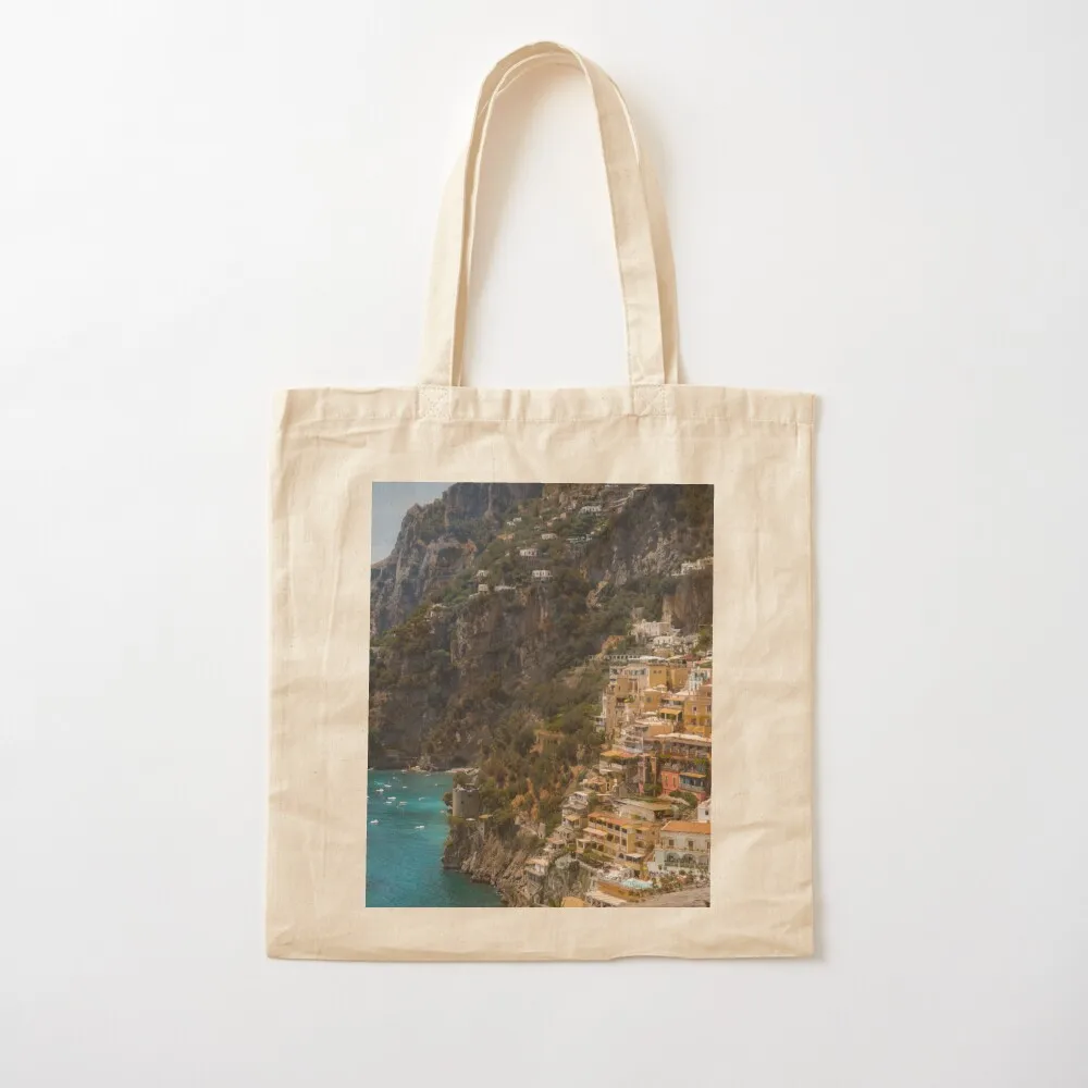 Positano Италия Ocean Views Tote Bag Женские сумки большая сумка мужская Холщовая