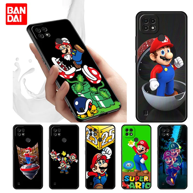 

Cover Case for Realme C21 C21Y C25 C15 C11 2020 C3 C20 5 6 6i 7i 8i 8 Pro Trend Coque Capa Thin Cell Soft Super Mario Game Cute
