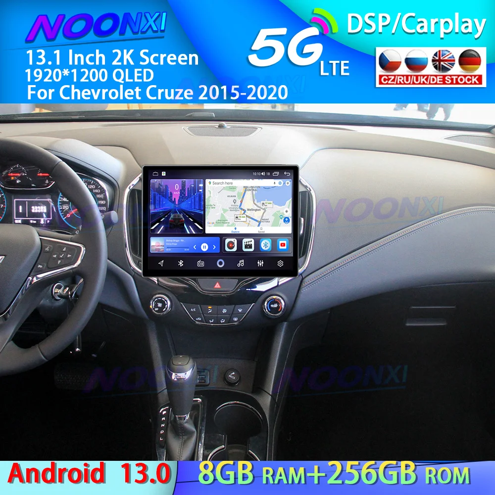 Автомагнитола для Chevrolet Cruze 2015-2020 QLED с экраном 2K Android 13 0 мультимедийный плеер