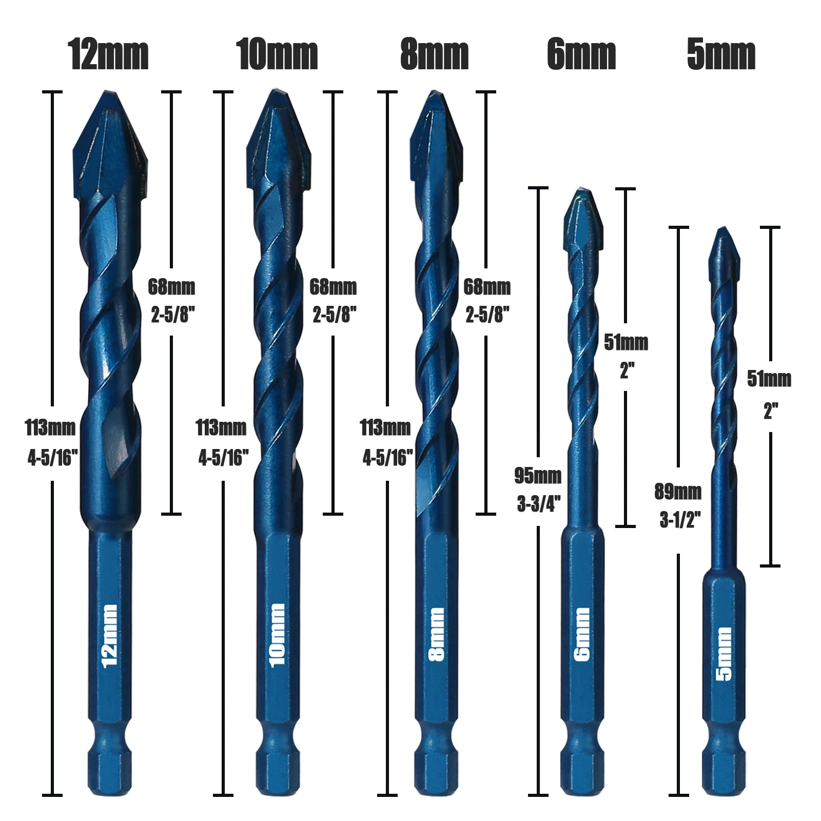 

5/6/8/10/12 мм плитка высокой твердости эксцентриковое сверло прецизионное сверление керамики стекло стены бетон шестигранный хвостовик сверлильный инструмент