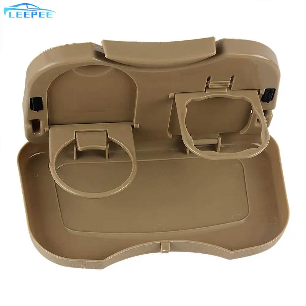 LEEPEE Car Back Seat Table Car Accessories Car Folding Table Auto Drink Food Cup Tray Car Cup Holder Holder Stand Desk