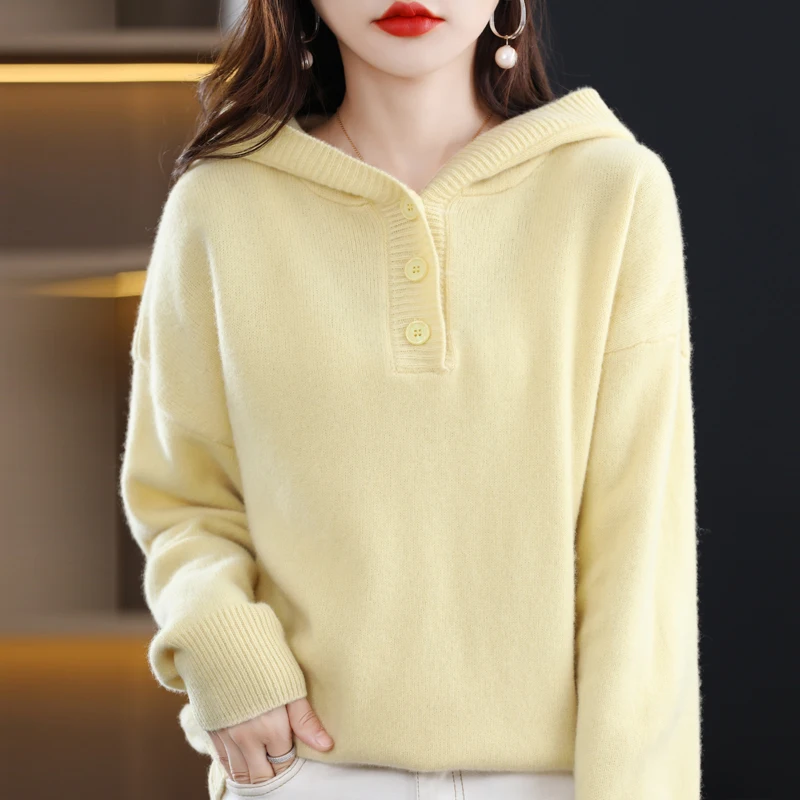 22 Autumn Winter New Pure Wool Knitted Sweater Women Half High Collar Solid Color Twisted Flower Loose Cashmere Sweater Pullover