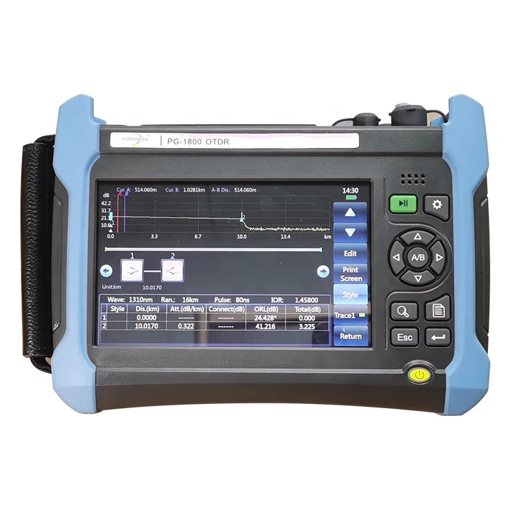 

single mode wavelength 1310/1490/1550/1650nm, dynamic range 45/42/42/42dB OTDR machine
