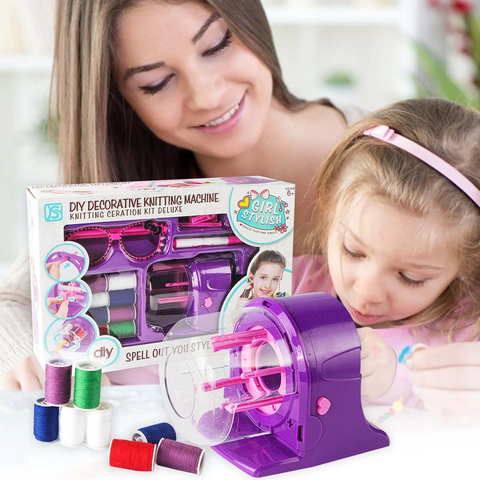 Детский вязальный набор плетеная веревка сделай сам игрушечная электрическая