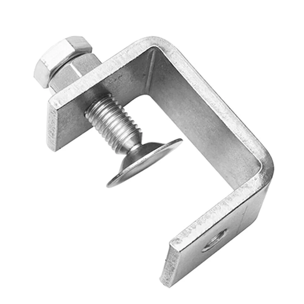 

Corrosion-resistant C-clamp Jaw Small Desk Clamp 1/2/4pcs 16-25mm Clamp Range Easy To Install Ractical Design Silver