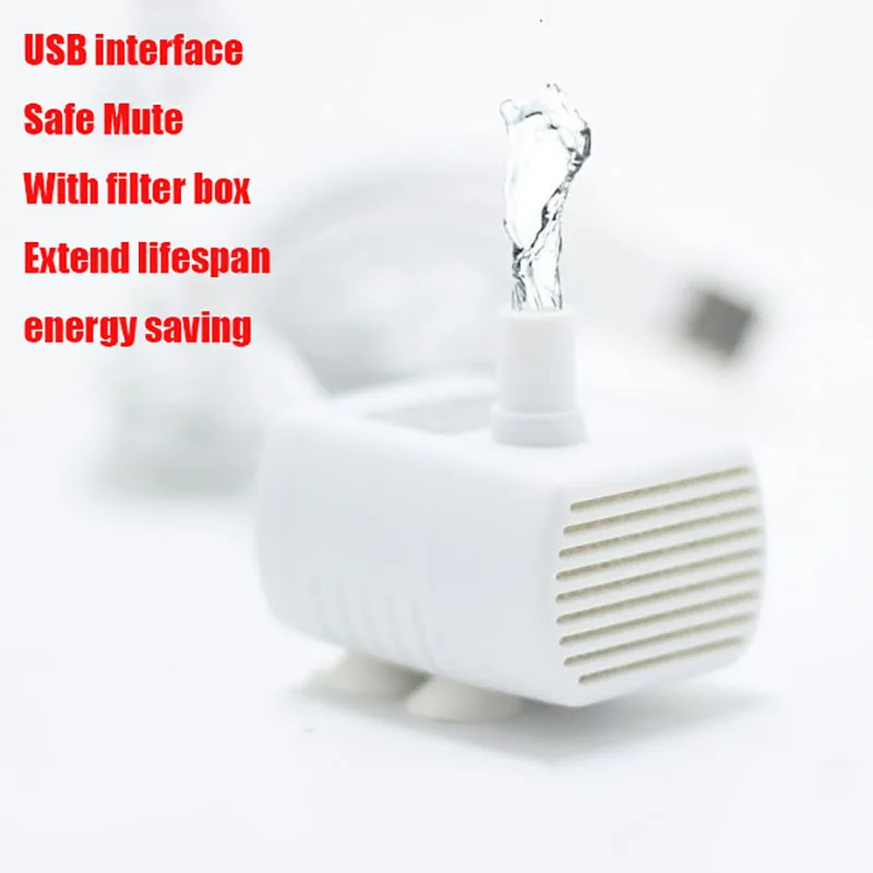 

Mini Water Pump Usb Aquarium Tank Fish Oxygen Pump Portable Fishbowl Water Fountain Pump for Cats Accessory Aquarium Water Pumps
